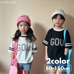 《取寄》プリントリンガーTシャツ （全２色） QQMM 2024夏 韓国子供服 白黒 モノクロ Tシャツ トップス カットソー