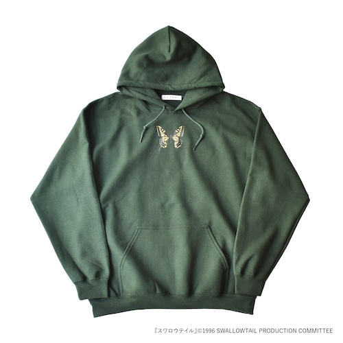 【LABRAT】×Swallowtail "Swallowtail Tattoo" hoodie (GREEN)