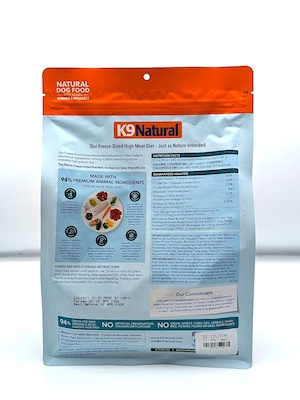 K9 Natural（K9 ナチュラル）フリーズドライ　ビーフ＆ホキフィースト　500g