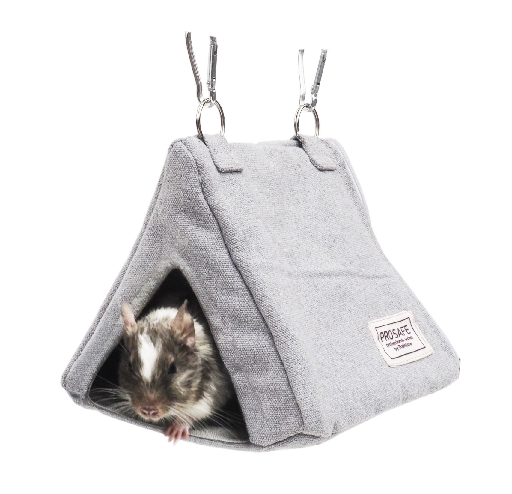 【小動物用品】【PRO SAFE】さんかくハウス　デニム/ナチュラル/グレー