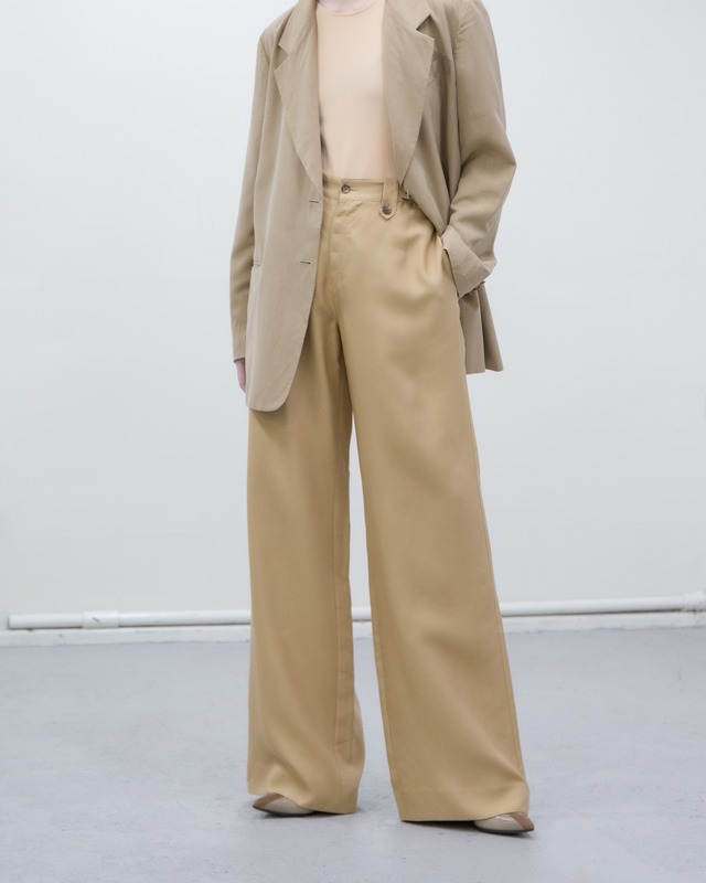 1990s Ralph Lauren - silk wide trousers