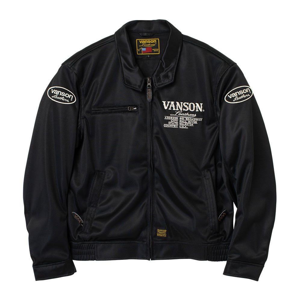 ★新品 VANSON VSE26103S IV/BK メッシュ ジャケット L VSE26103S メッシュスウィングトップジャケット | vansonleathers