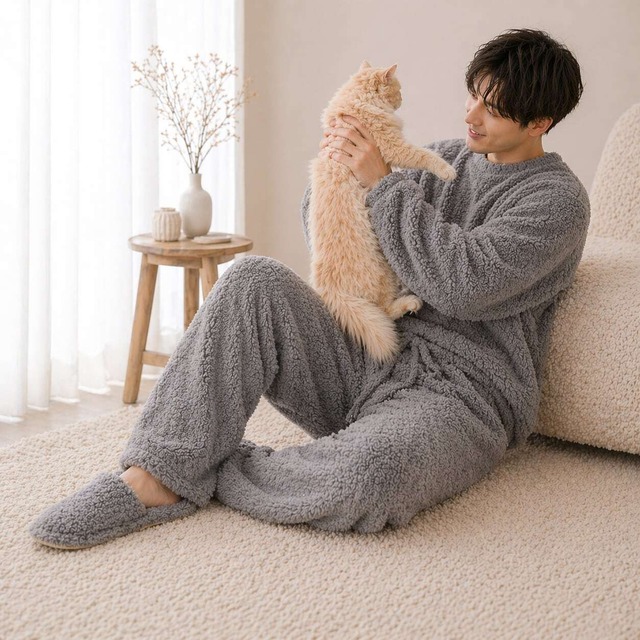 猫と一緒に眠るためのプルオーバー【やさしい夜のひととき】