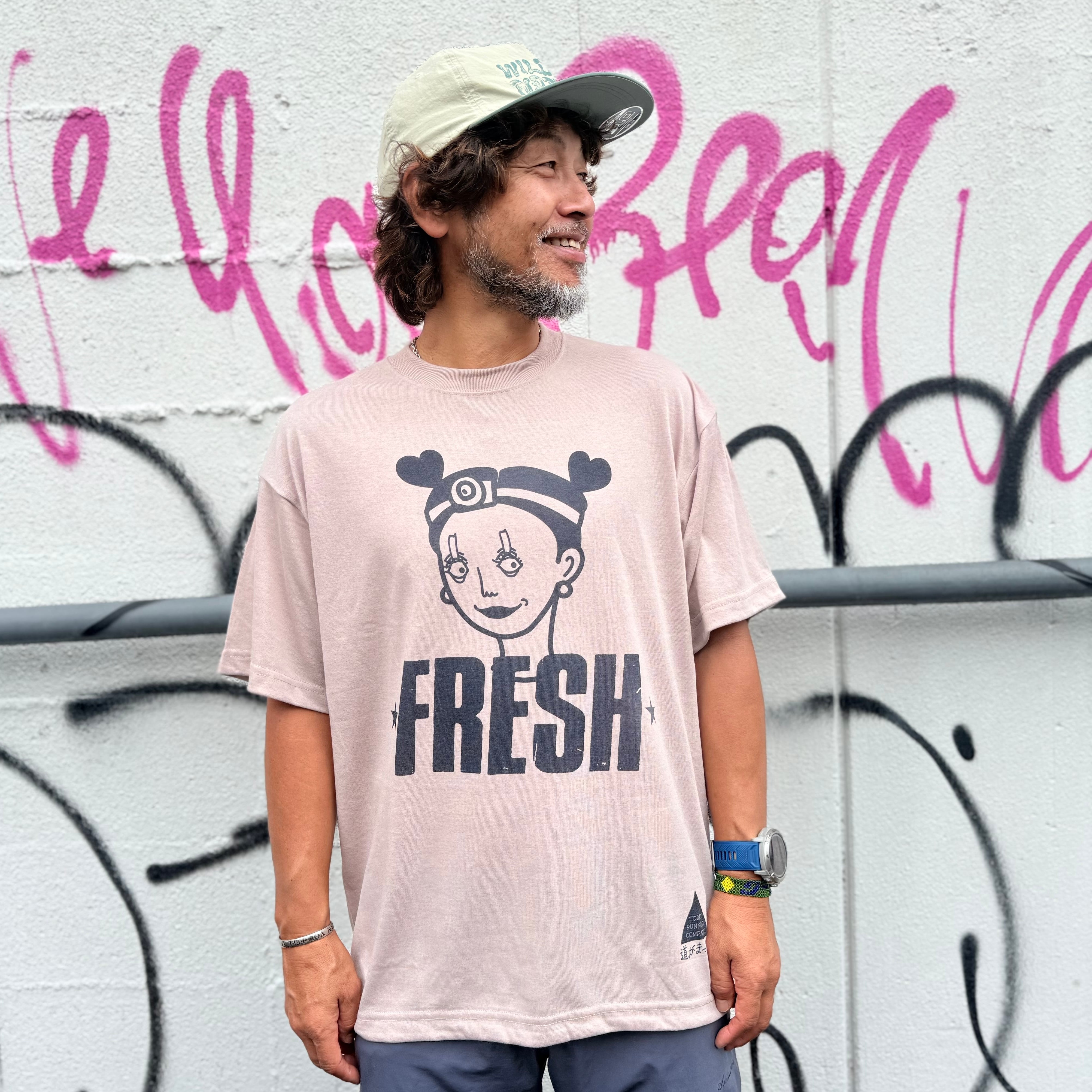 Answer4 / Dry Tshirt（Navy） | 道がまっすぐ