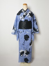 【受注商品】RumiRockセオαゆかた「タコタコ唐草」黒タコ　[A1700]