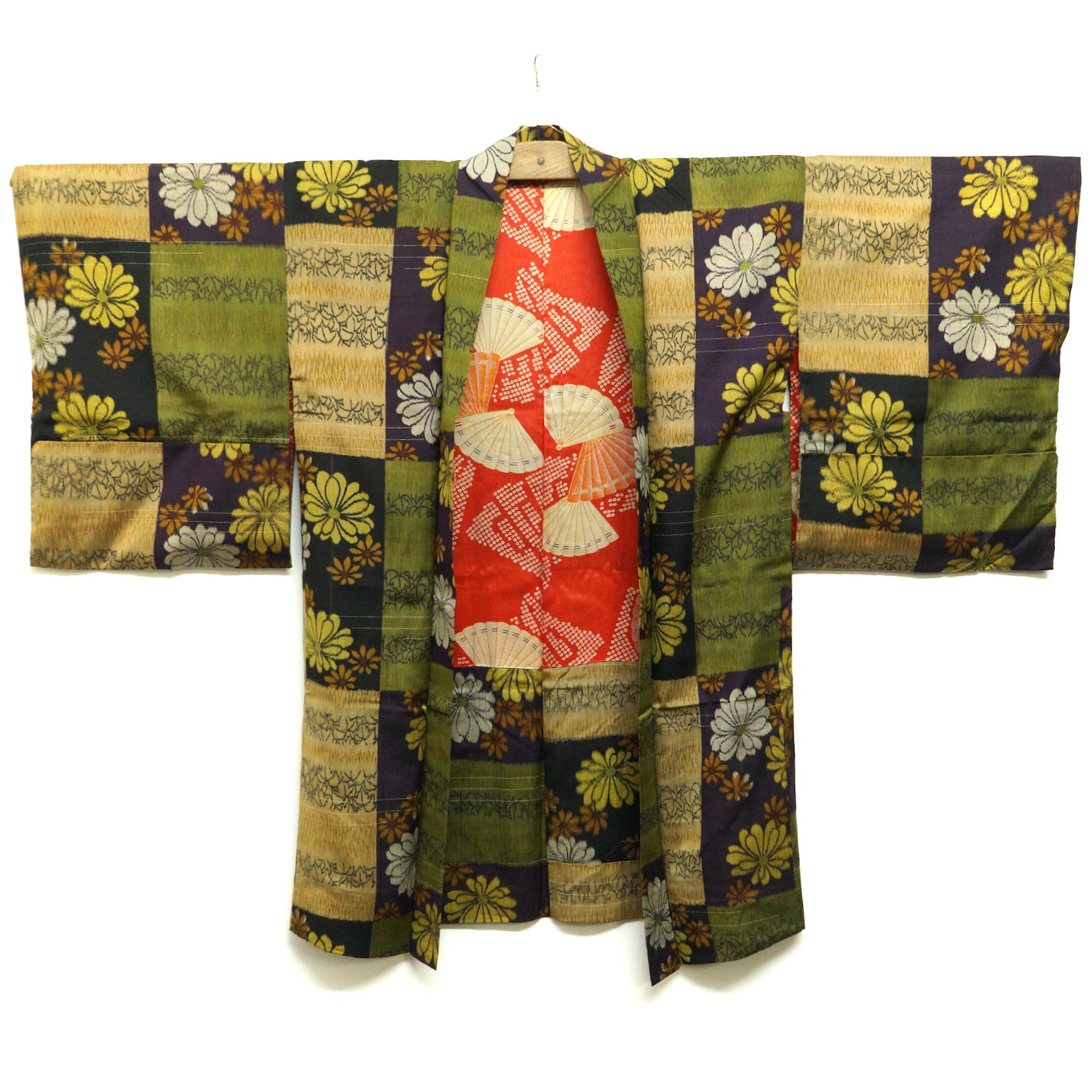 着物銘仙長羽織ヴィンテ-ジ