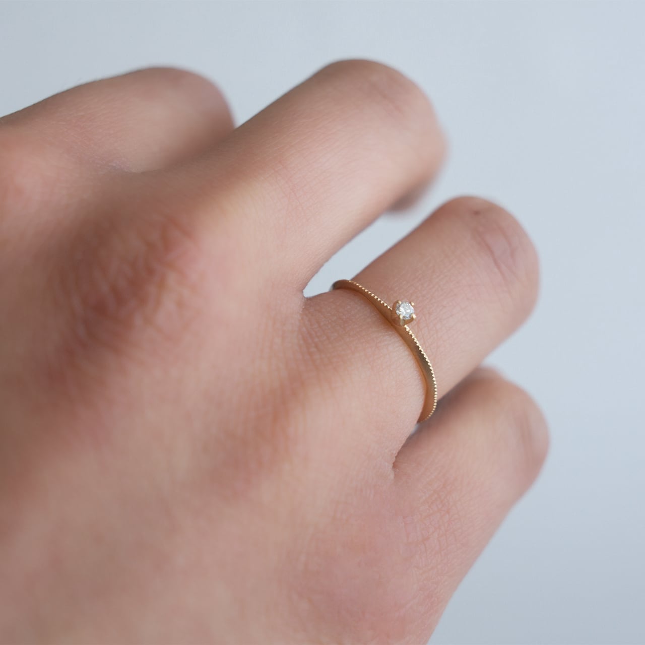 ディスク ダイヤモンド ミルリング K10 | Kumiko Taya jewelry