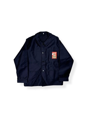 【Deadstock】60s French Workwear Black Moleskin Jacket