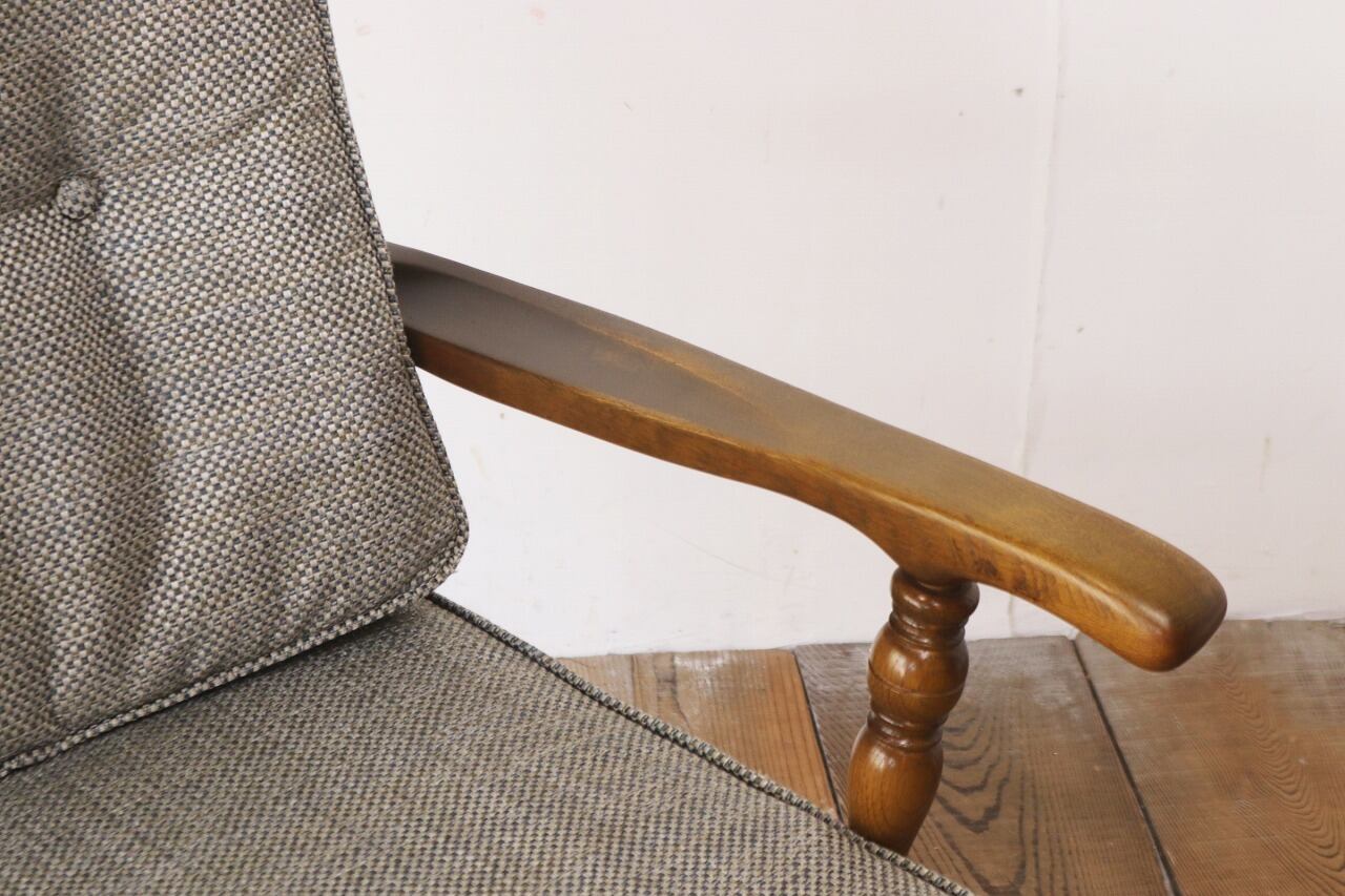 飛騨産業 キツツキ 穂高 オーク材 アーム 1Pソファ 1人掛け ラウンジ