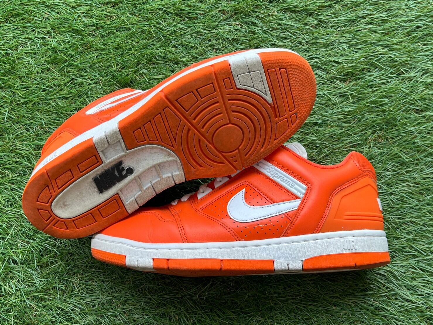 Supreme × NIKE SB AIR FORCE 2 LOW ORANGE BLAZE AA0871-818 27cm 