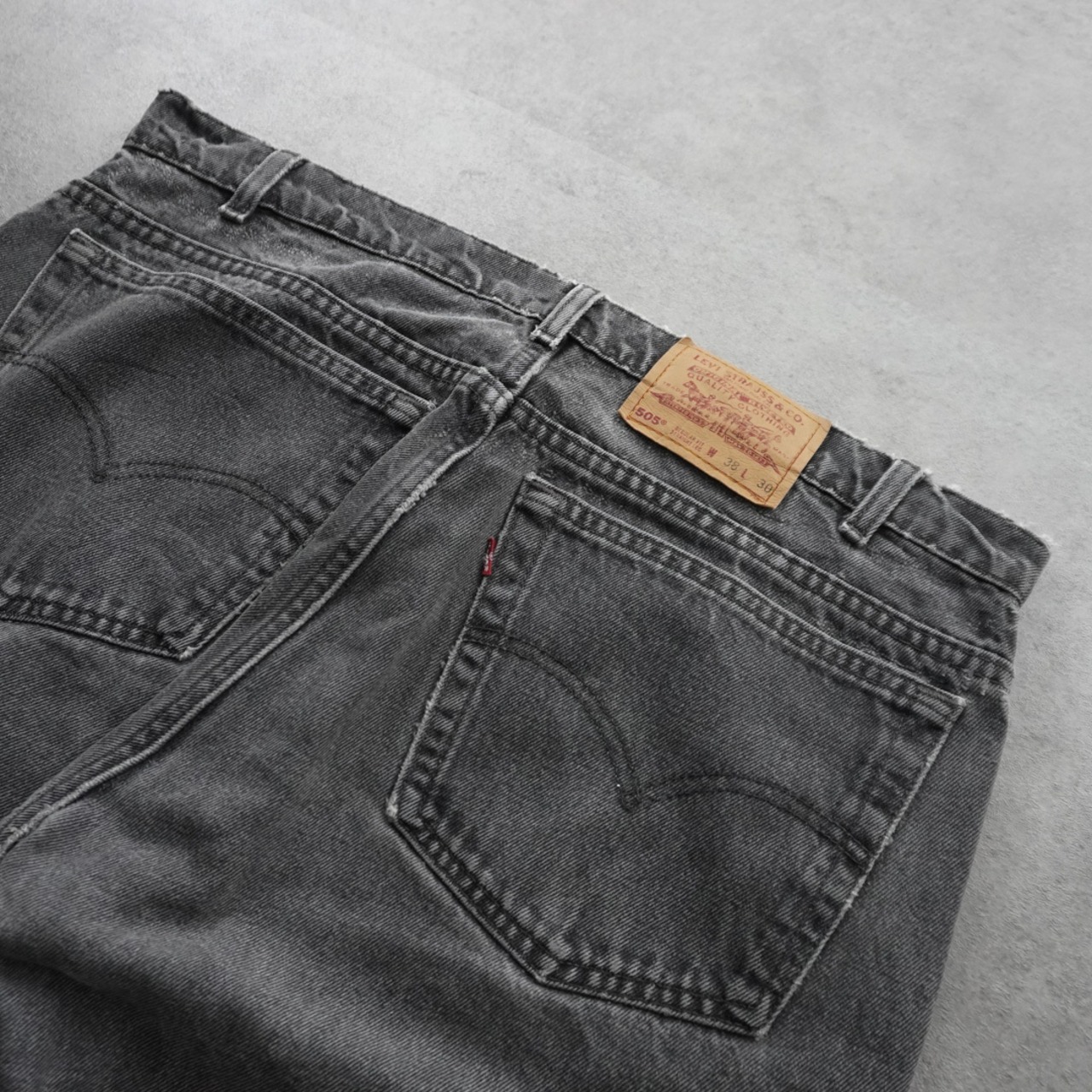 90s Levi's 505 black denim pants "made in USA" [W37L29相当] 古着 - 10