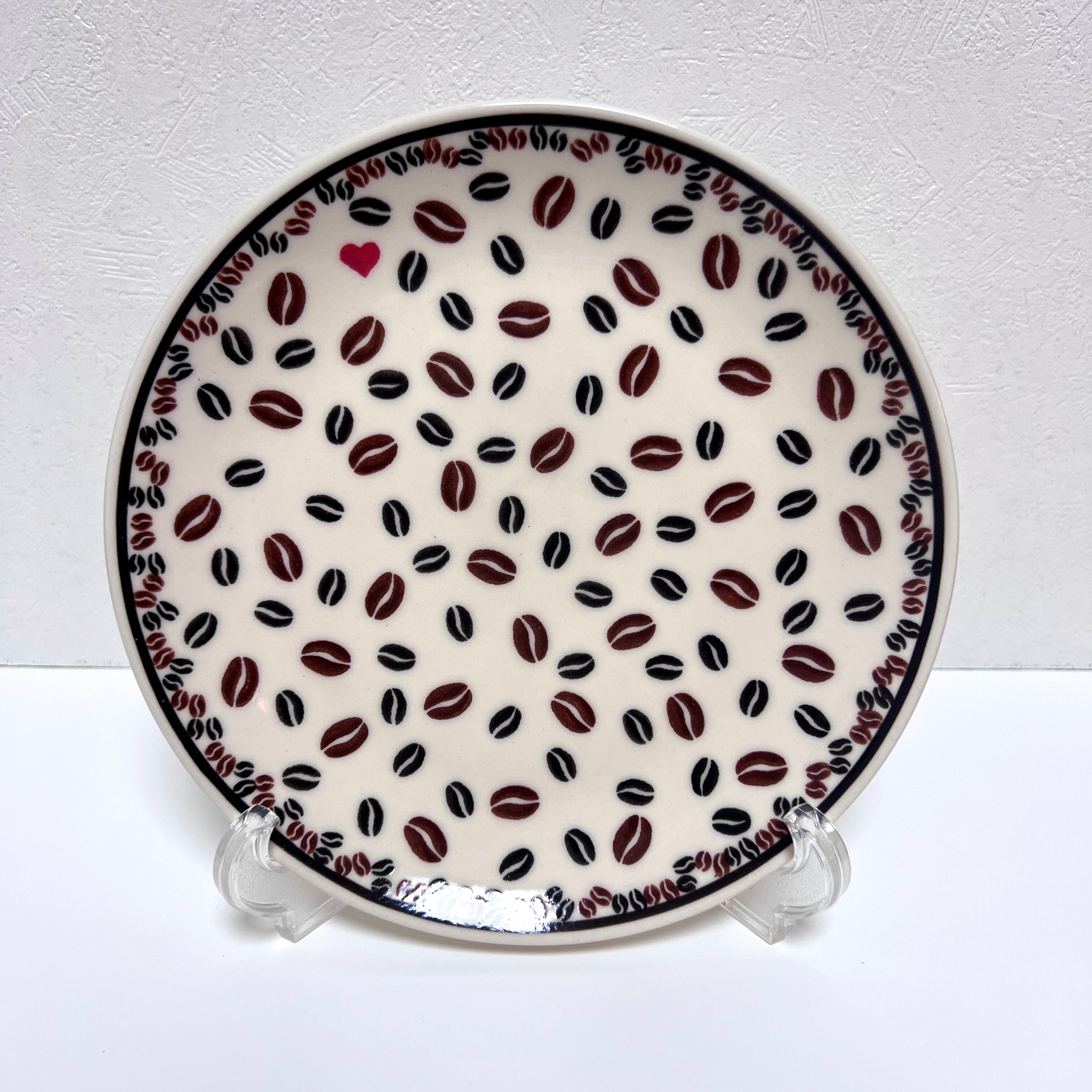 プレート19㎝（コーヒー豆） | ポーリッシュポタリーのおみせ 