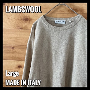 【LAMBSWOOL】イタリア製 ニット セーター クルーネックEU古着 ヨーロッパ古着