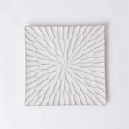 【増田 哲士】16.minamo 6寸 しのぎ角皿/ 白