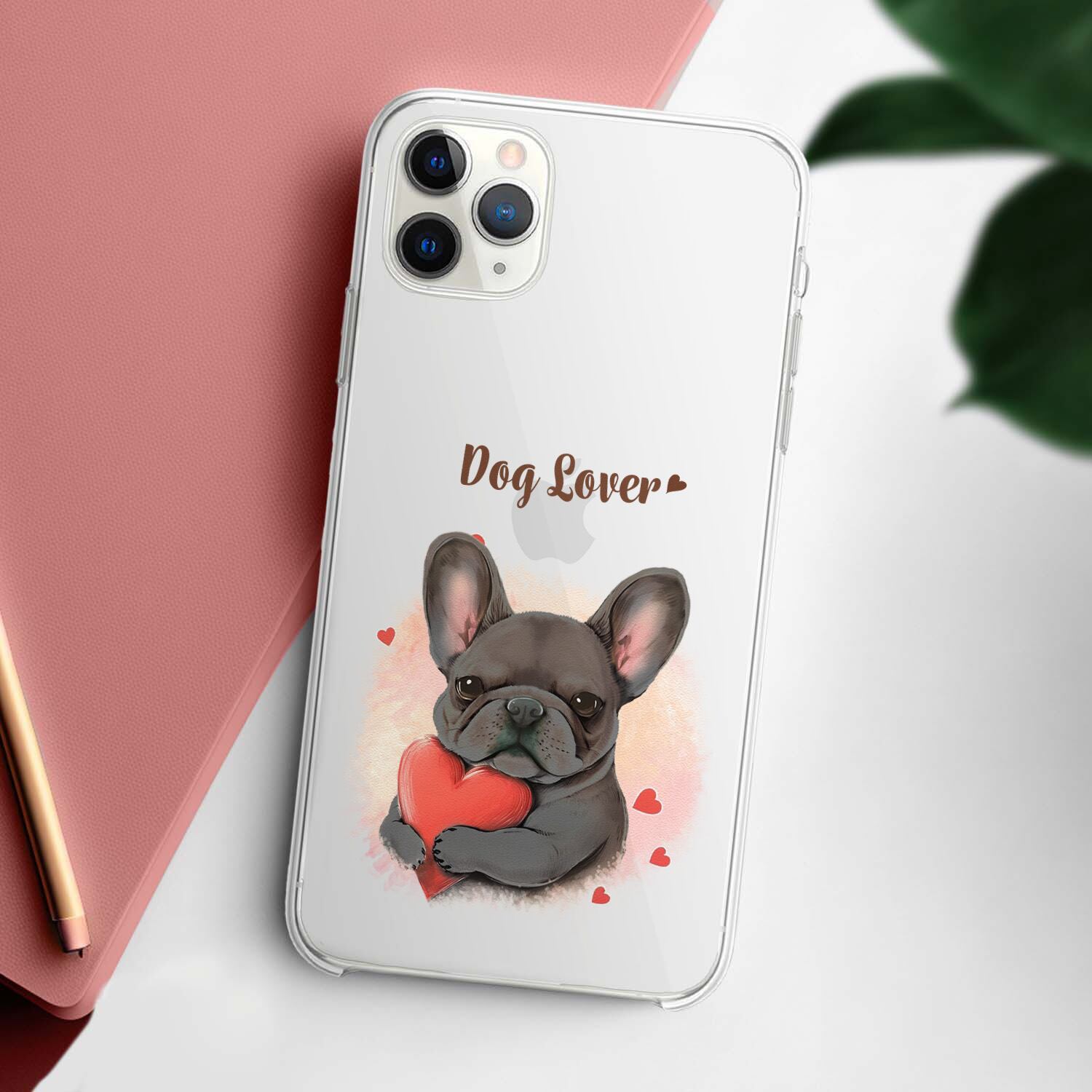 キュンです フレンチブルドッグ 】 スマホケース クリアソフトケース