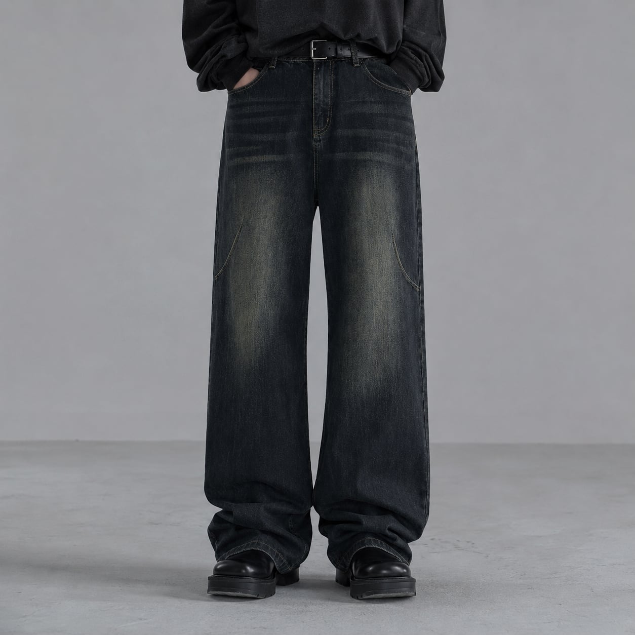Vintage straight denim pants 0007