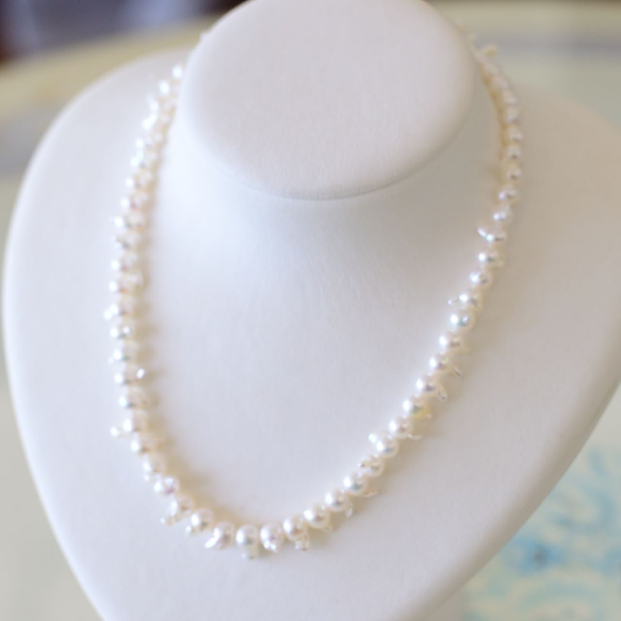 本真珠 6連✨ パール ネックレス ナチュラル ホワイト 81㎝ 141g 真珠 パール ネックレス あこや真珠 パールネックレス 5mm-6mm