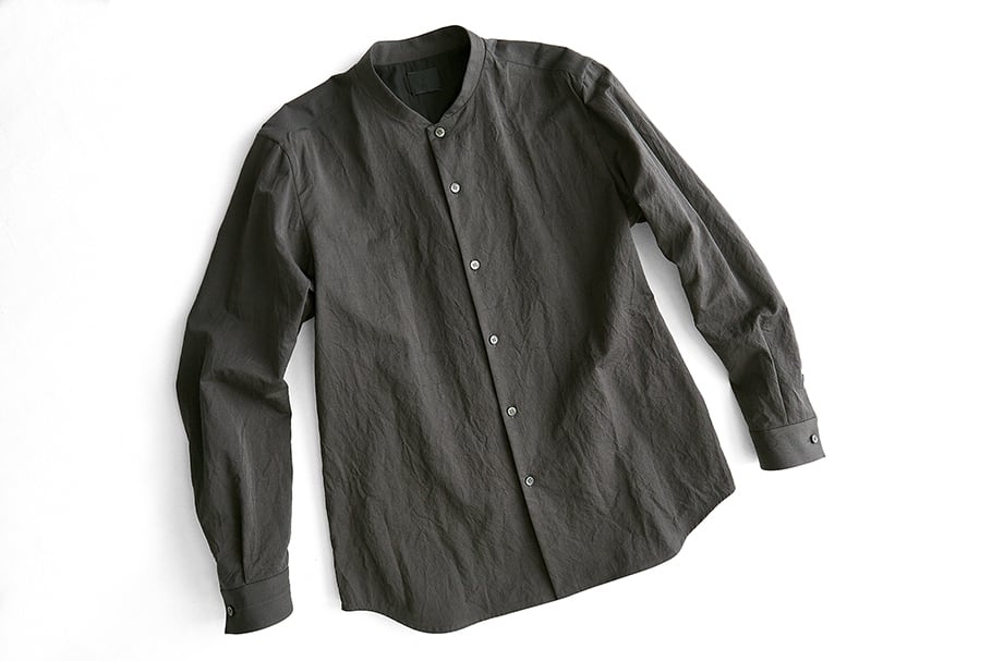山内 有松塩縮加工リネンシャツ (yc41-1920a) navy | 谷家屋 -Valley 