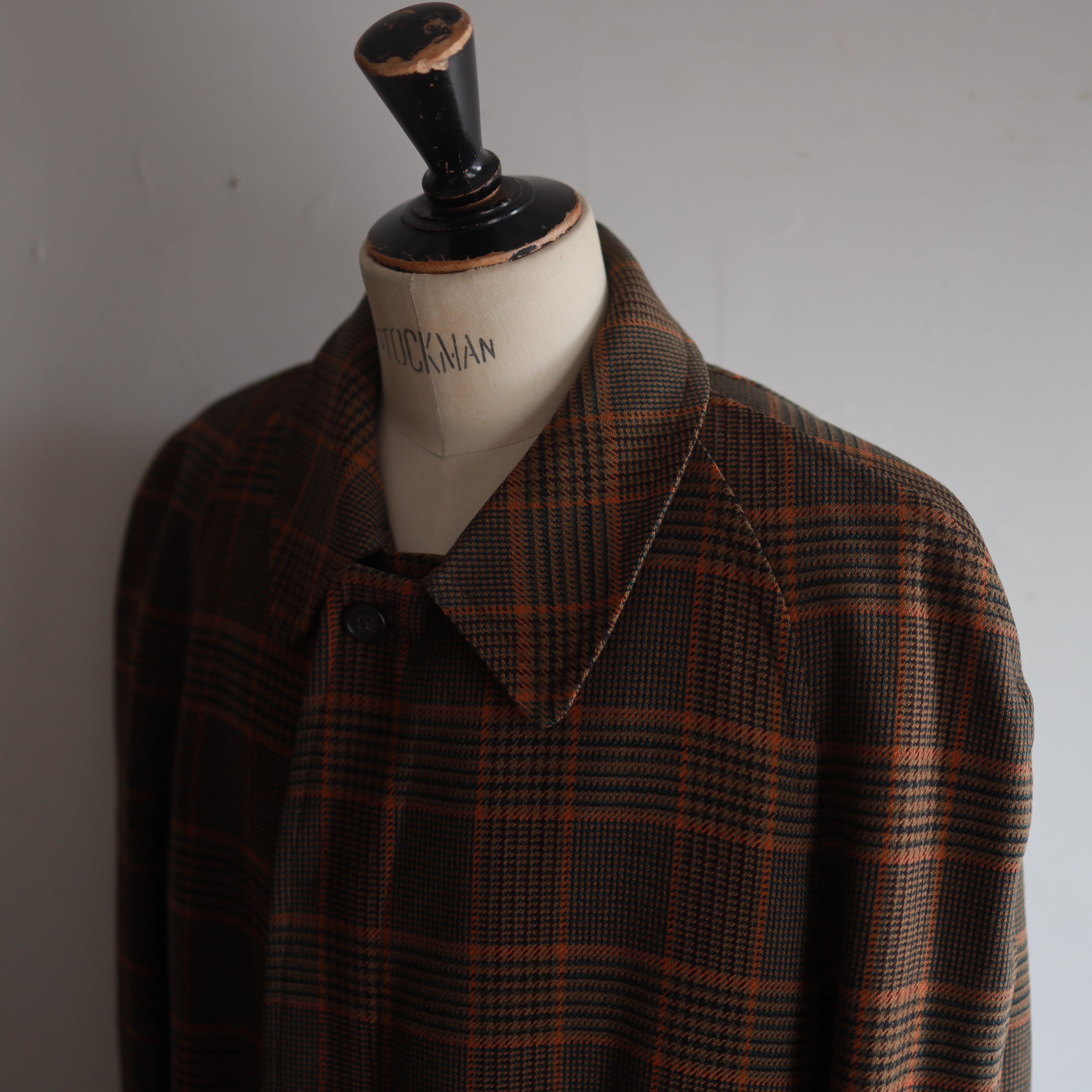 1970s URBITOR Brown Glen Check Coat 【Made in England】