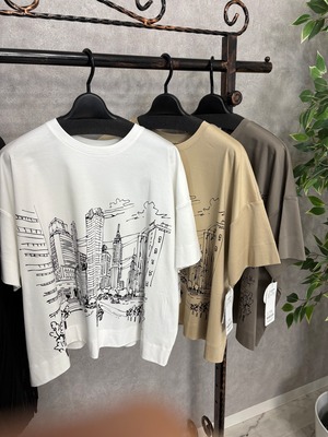 【セモア】街並みプリントカットソー　20268880