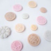 アンティークボタンキャンドル＆キャンドルスタンド セット