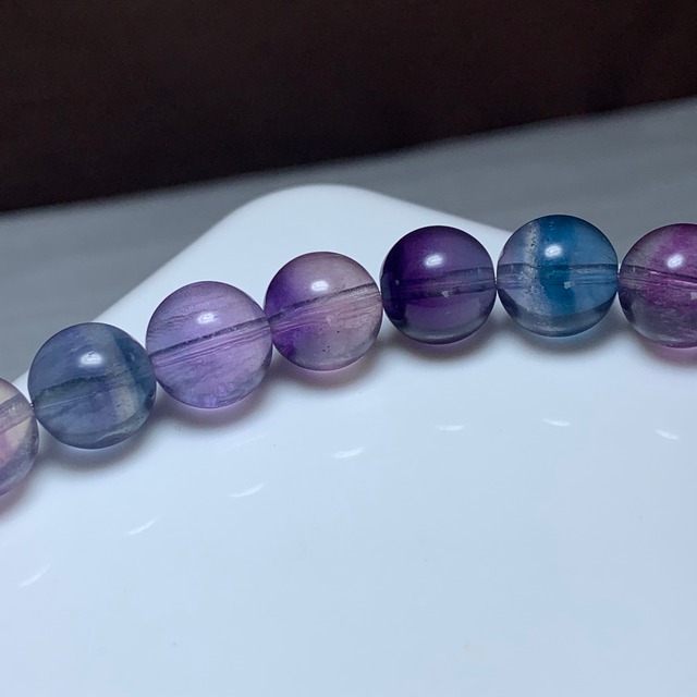 9.透明度高☆美フローライト・ブレスレット