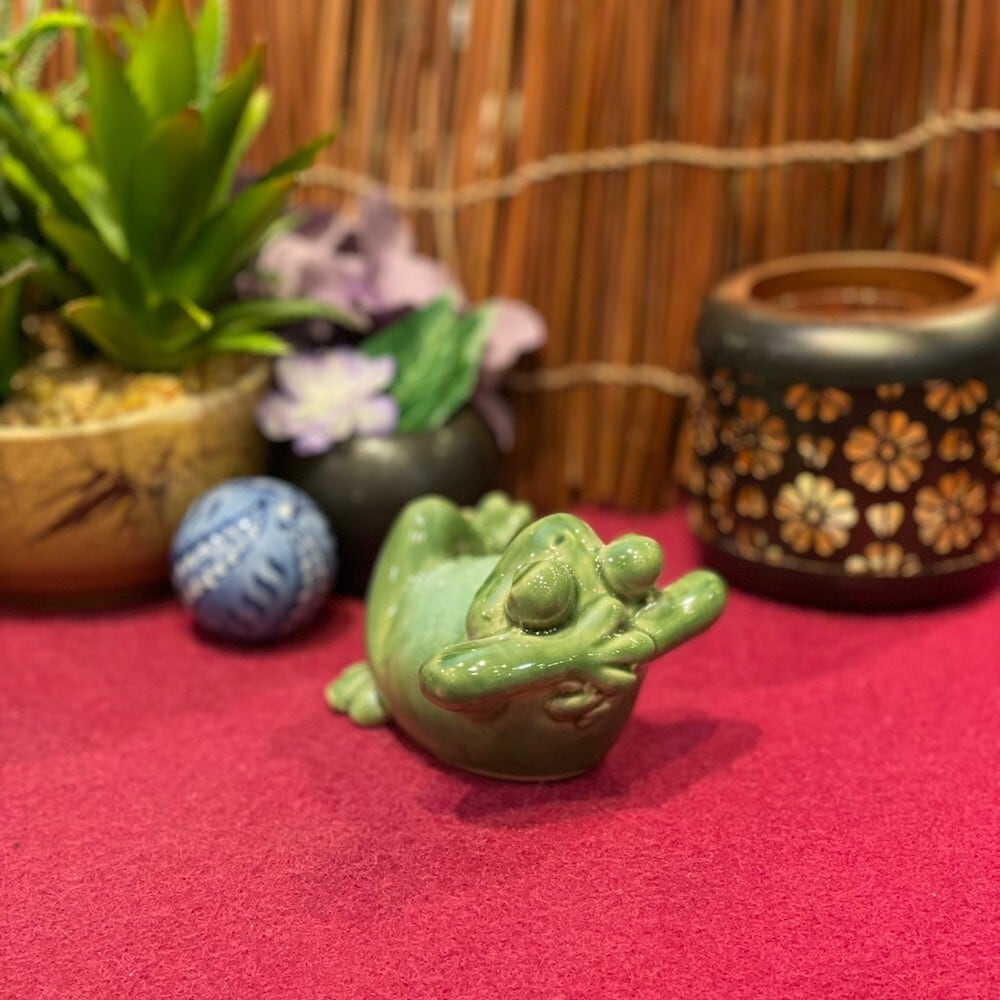 陶器 仰向け蛙 かえる カエル 福 幸運 幸福 縁起物 ご利益 陶器 仰向け蛙 かえる カエル 福 幸運 幸福 縁起物 ご利益