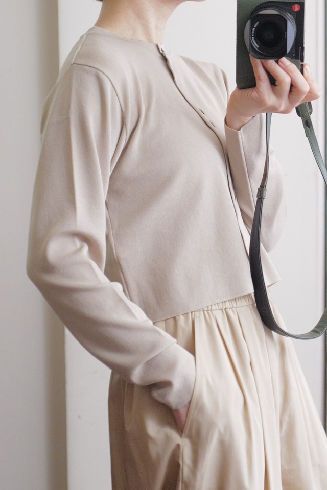 short knit cardigan beige