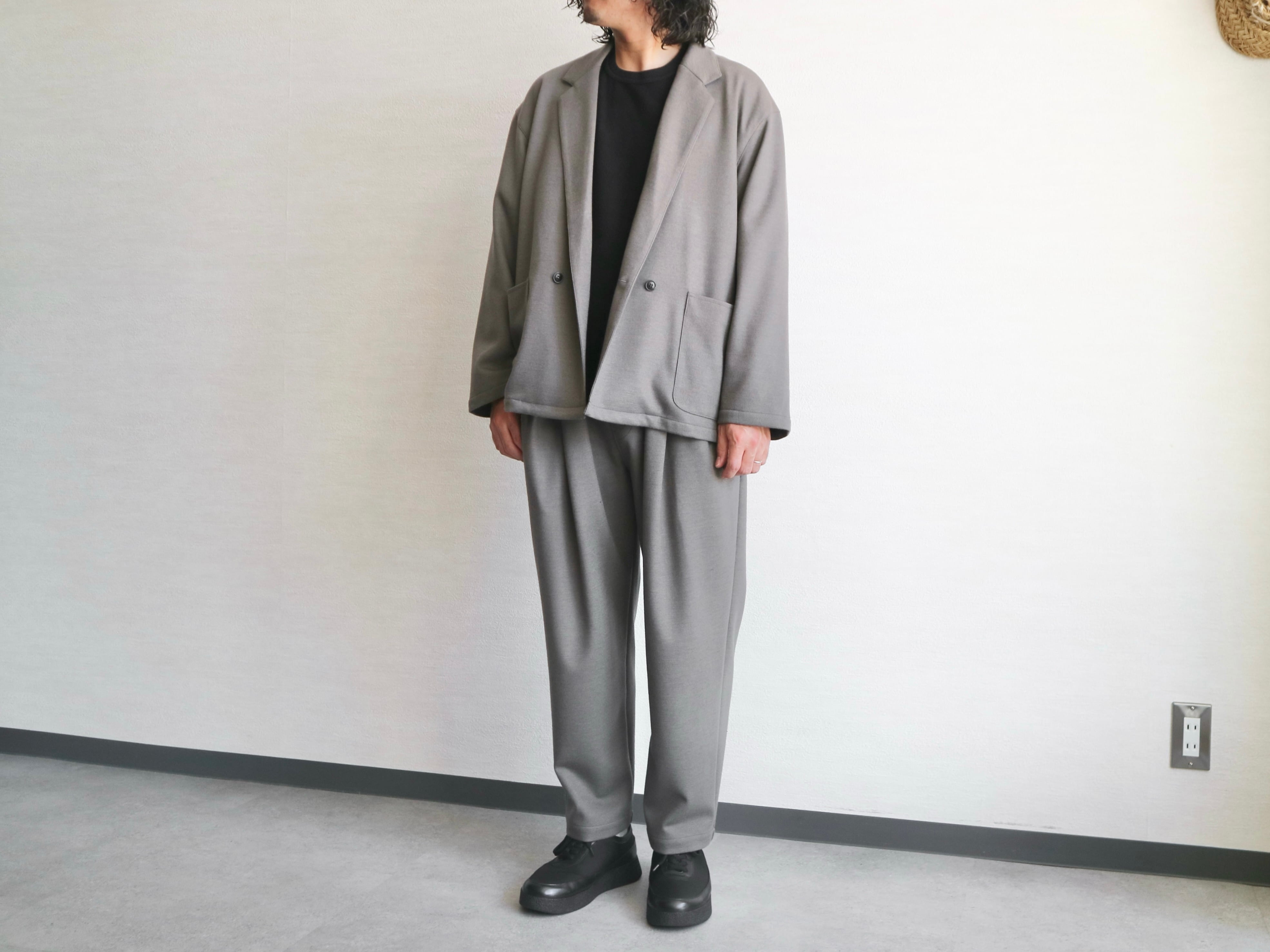 STILL BY HAND ウール ジャージー セットアップ STILL BY HAND スティルバイハンド】WOOL JERSEY SEMI DOUBLE JACKET