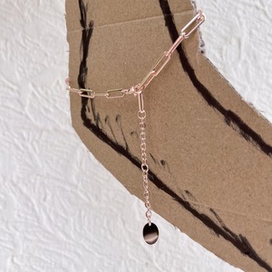 PINK SLIM-CHAIN ANKLET [SURGICAL STAINLESS]