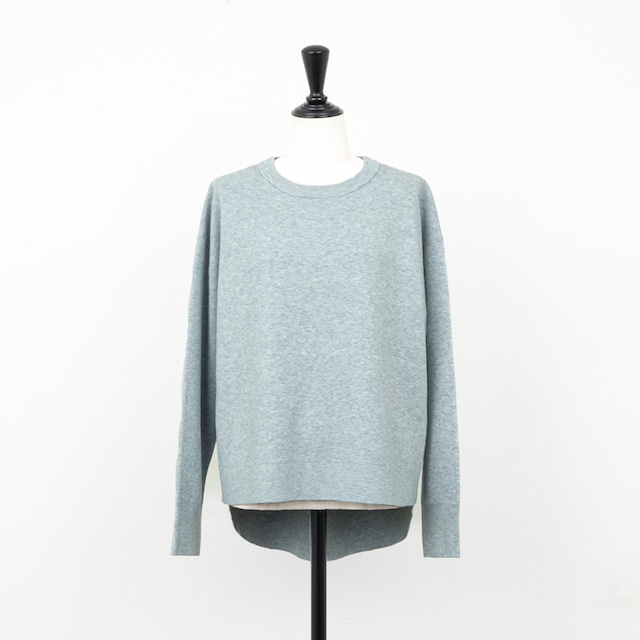 【SUGAR ROSE／シュガーローズ】バックタックコクーンウェットライクニット（ライトグレー）