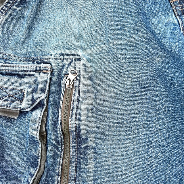 【LADIES】Vintage Denim Utility Shorts - Oversized Fit