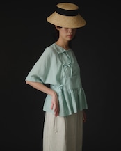 【suie】Fine ramie obi blouse/エアリーラミー帯トップス