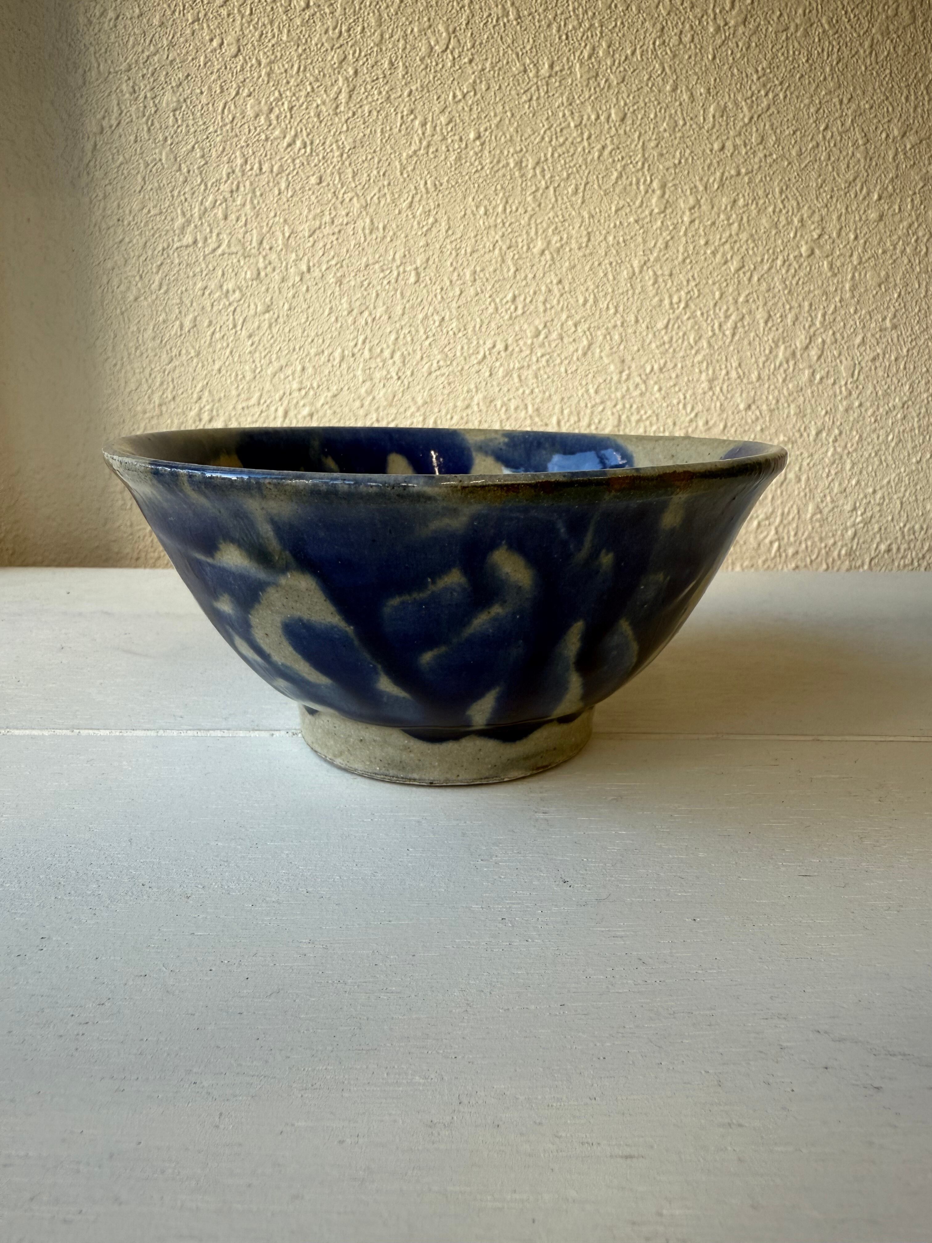 横田屋窯 4.5寸 まかい コバルト