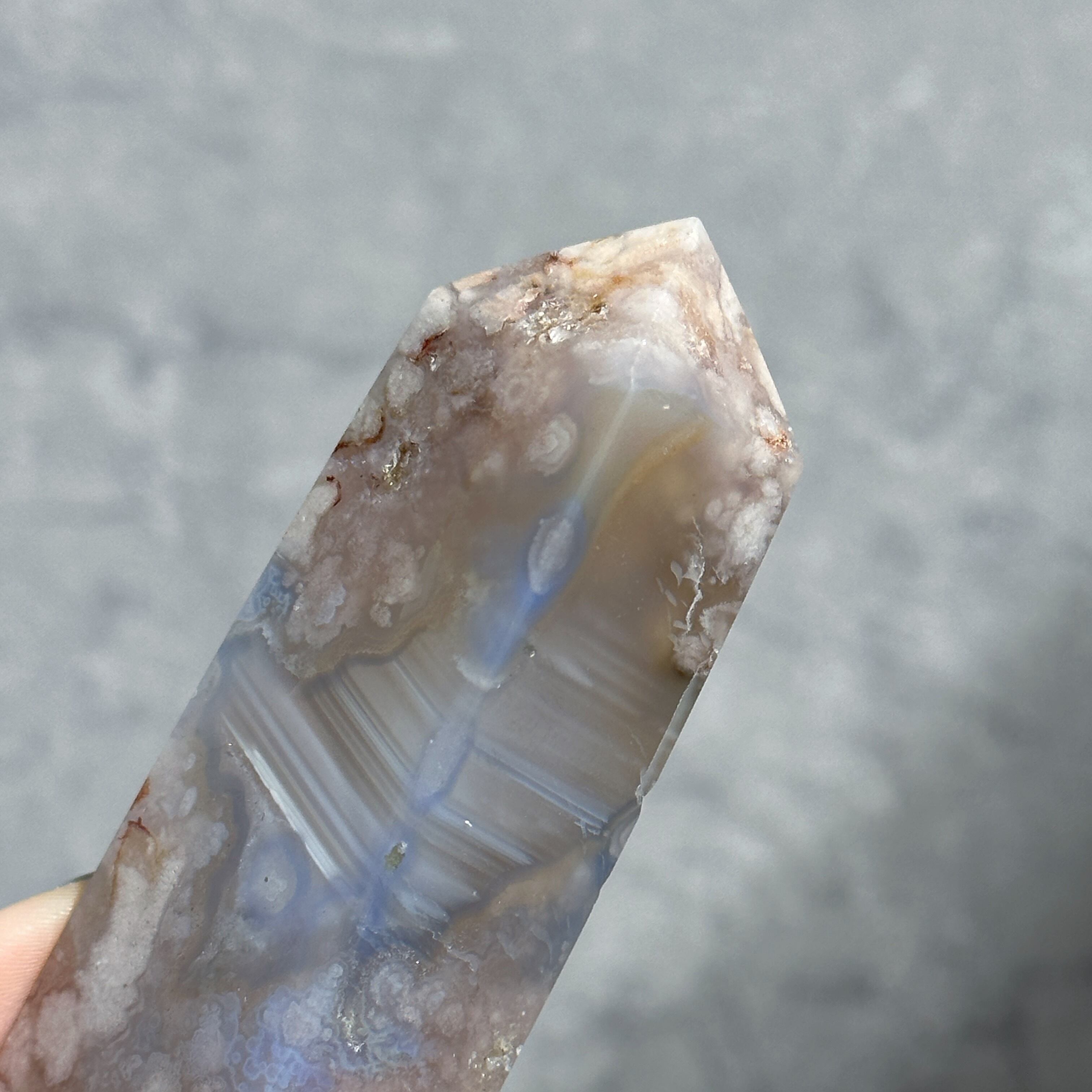 ブルーフラワーアゲート タワー型 13◇Blue Flower agate◇天然石