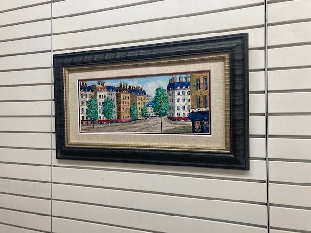 G28激安早い者勝ち✨ 230/275 サイン入り風景画 額装 パリの街角 G28激安早い者勝ち✨ 230/275 サイン入り風景画 額装 パリの街角