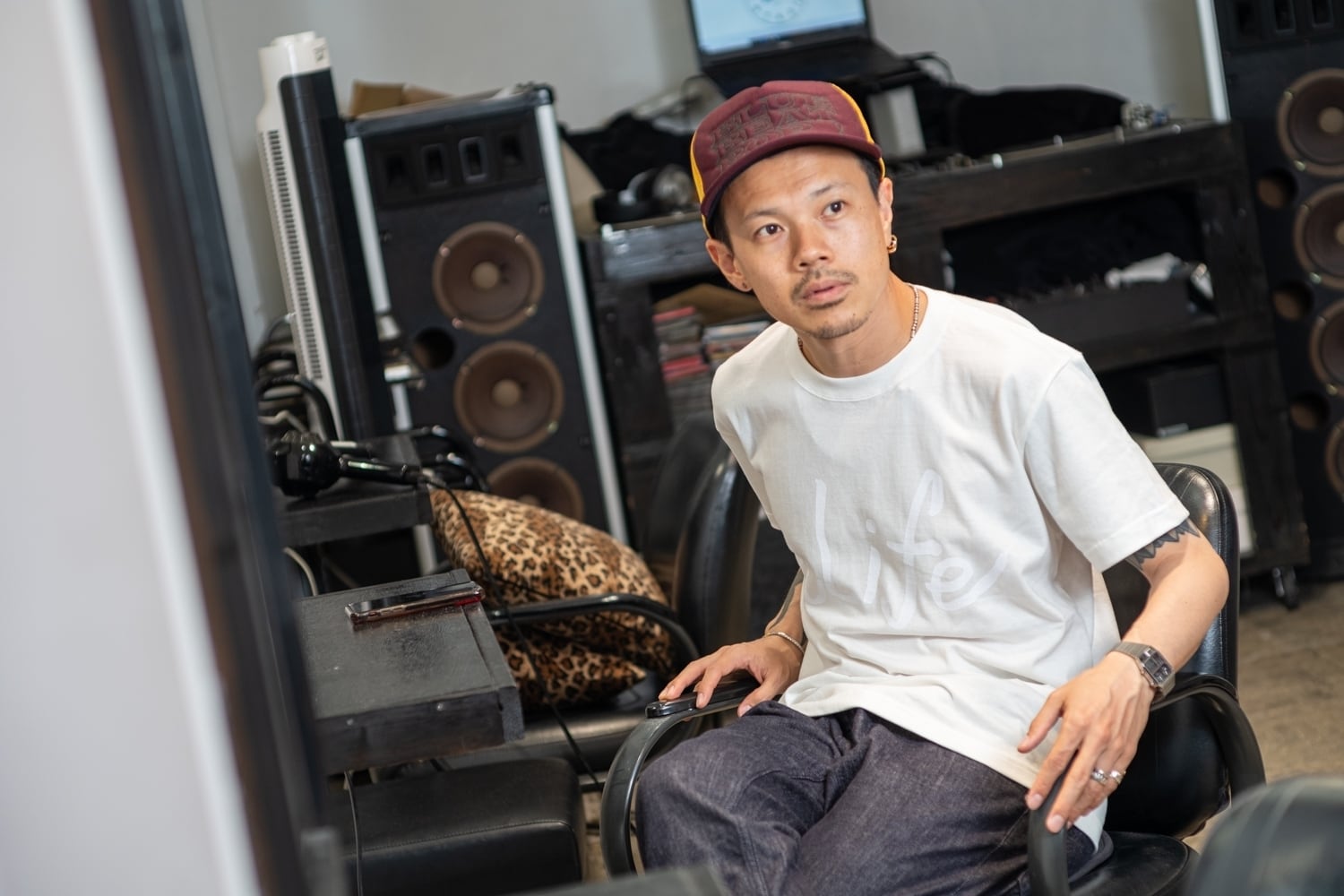 「aLife」LOGO TEE / バニラホワイト / ホワイトプリント