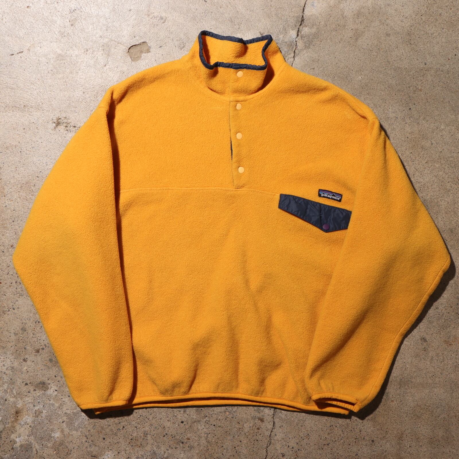 XL 95年 黄色 シンチラスナップT Patagonia パタゴニア フリース 