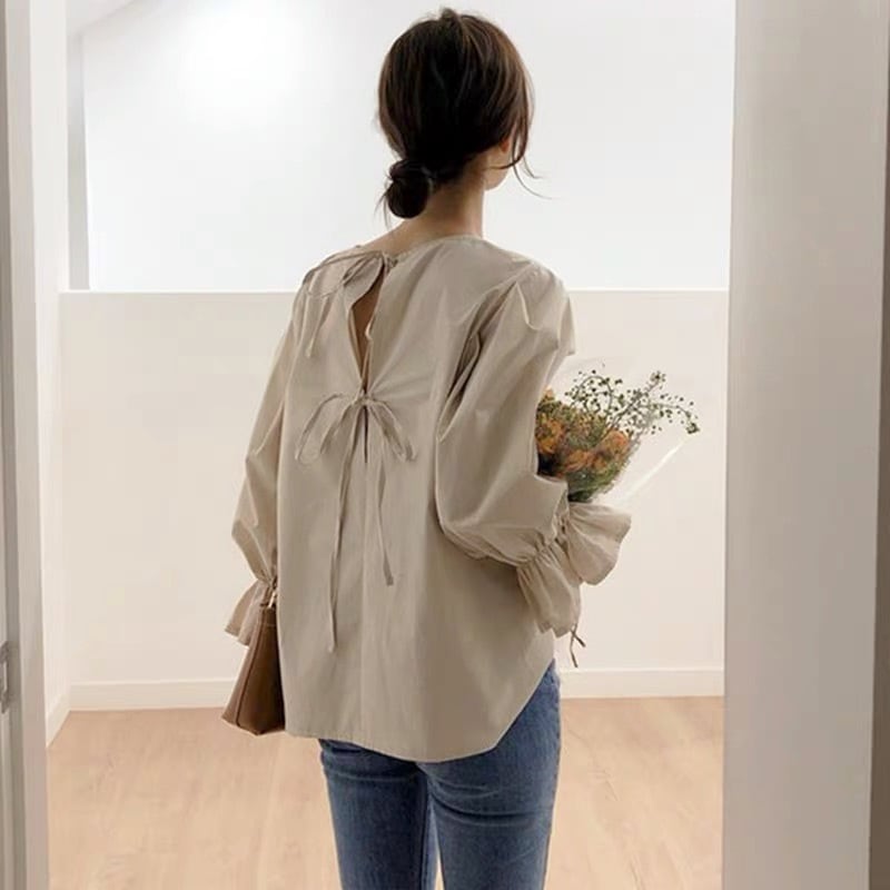 バックリボンブラウス 10224