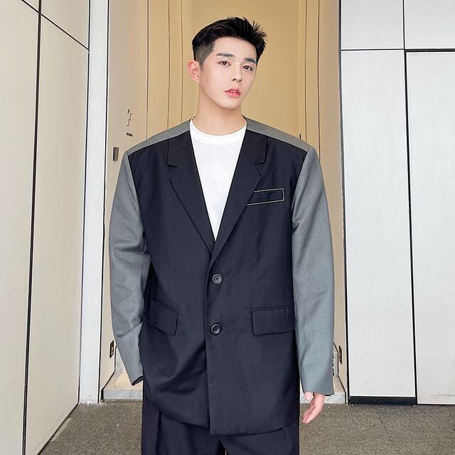 【予約販売】テーラードジャケット バイカラー シンプル ジャケット メンズ ブラック フォーマル パーティー 結婚式 二次会 パーティー エレガント 韓国トレンド 大きいサイズ 春 秋 冬 M/L/XL