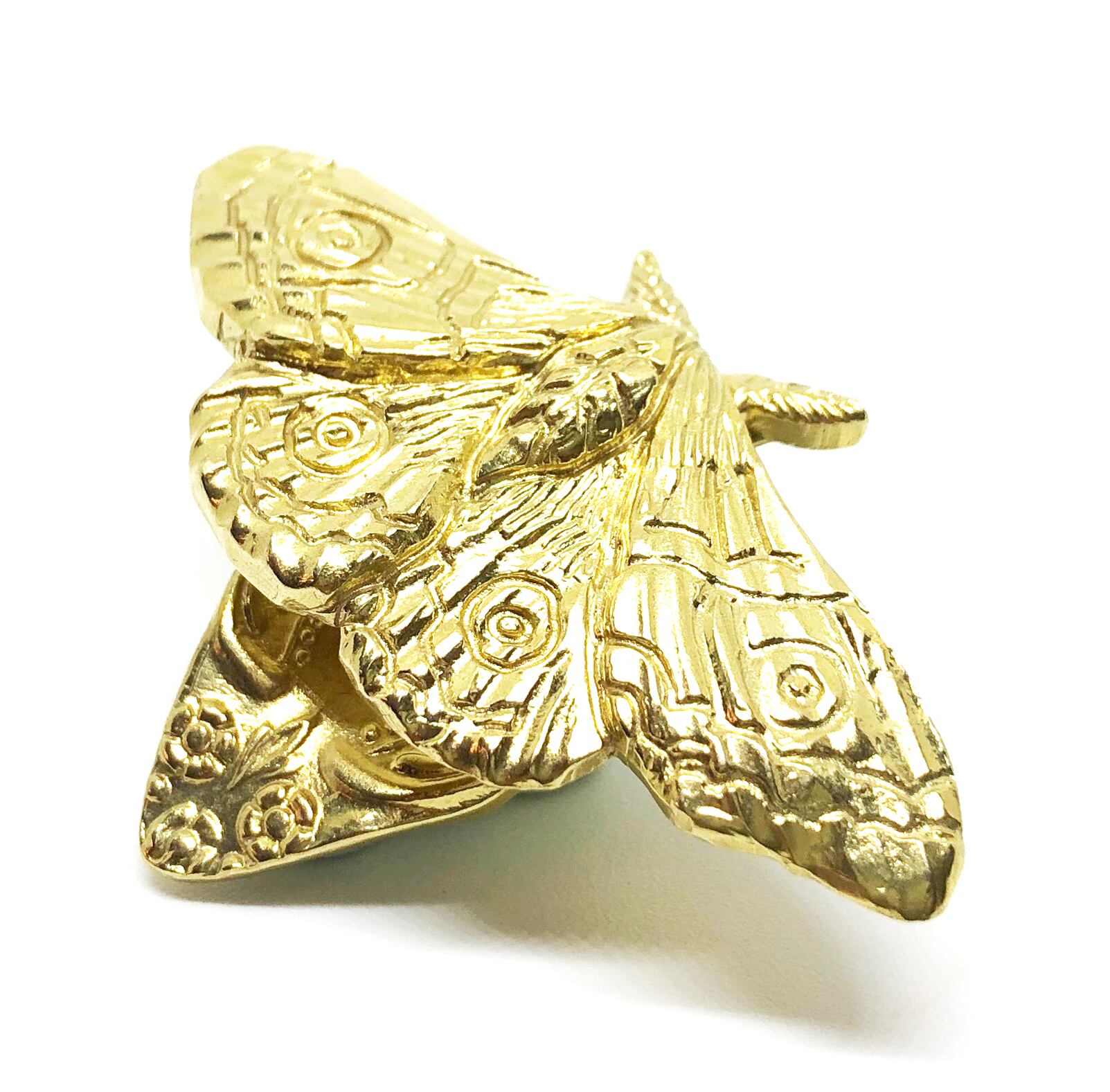 ヤママユガ クリップ【生き物図鑑】【蛾シリーズ】【真鍮】【ネクタイ