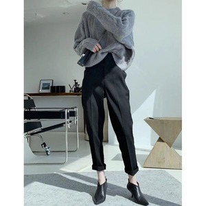 Center Press Cropped Pants 502150