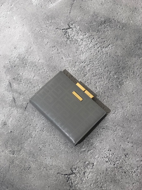 GIVENCHY ジバンシィ 総柄 財布 グレー レザー がま口 vintage ヴィンテージ オールド dt8ykn