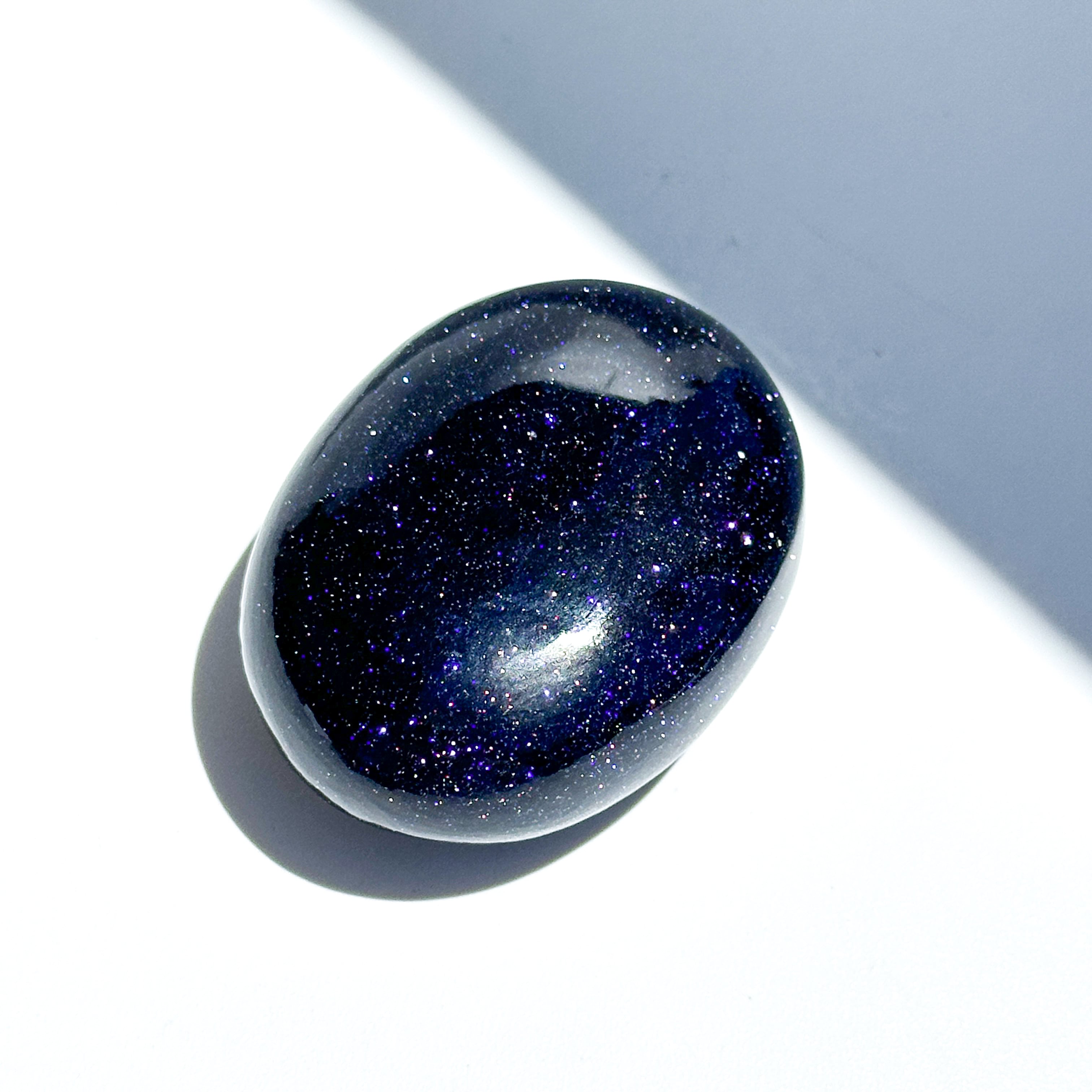 ブルーゴールドストーン パーム01◇ Blue Gold Stone ◇ 天然石・鉱物