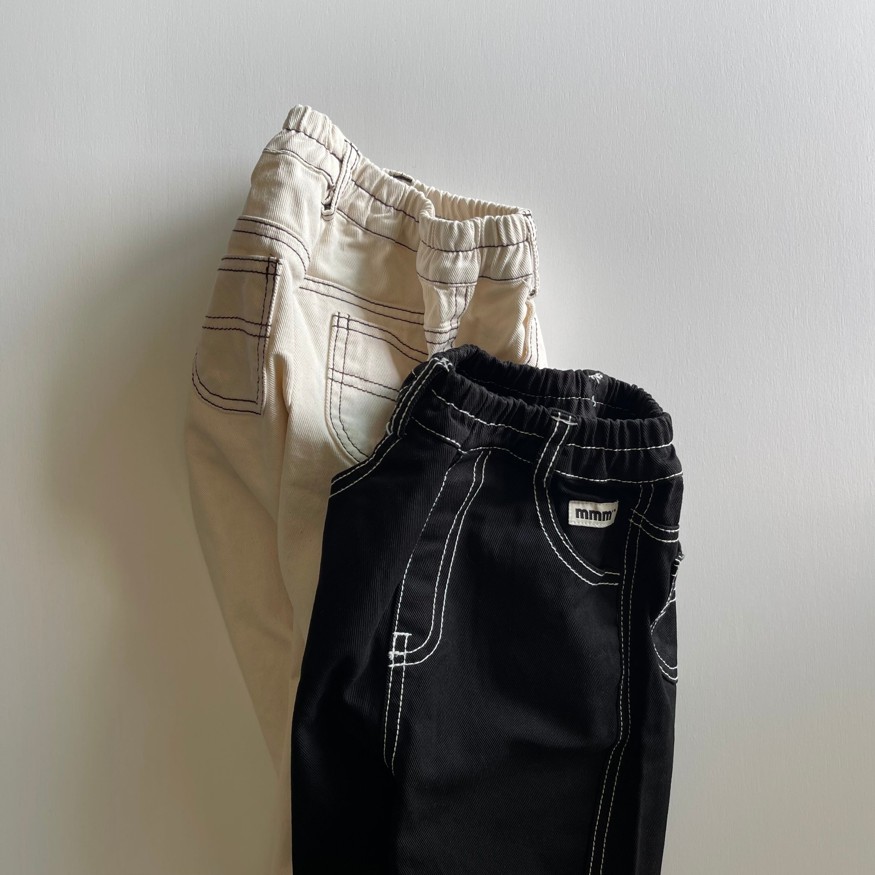 80-120 / mamami. label stitch pants〔ラベルステッチパンツ