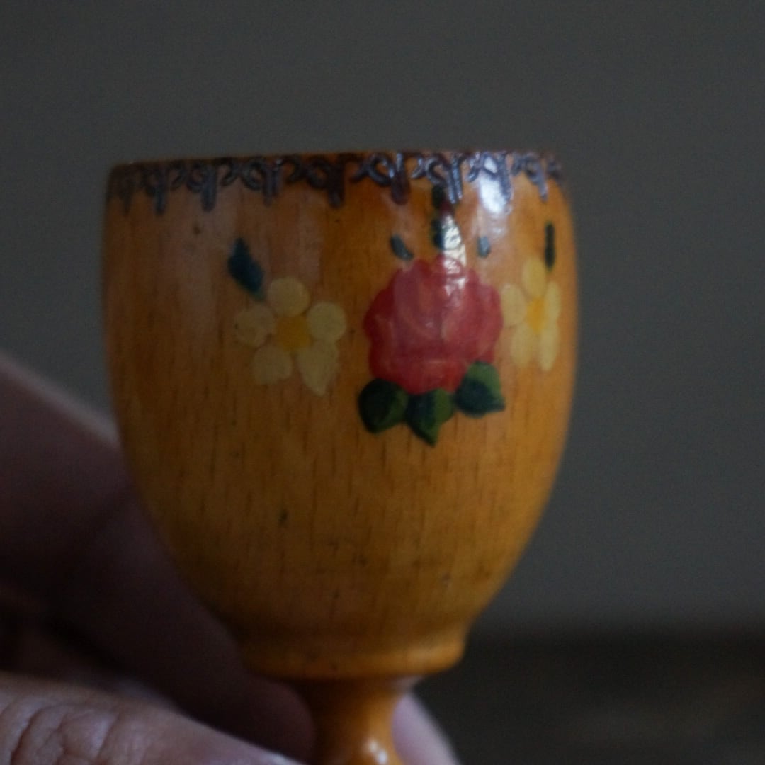 古いオランダの木製エッグスタンド | Konishi Koffee web shop