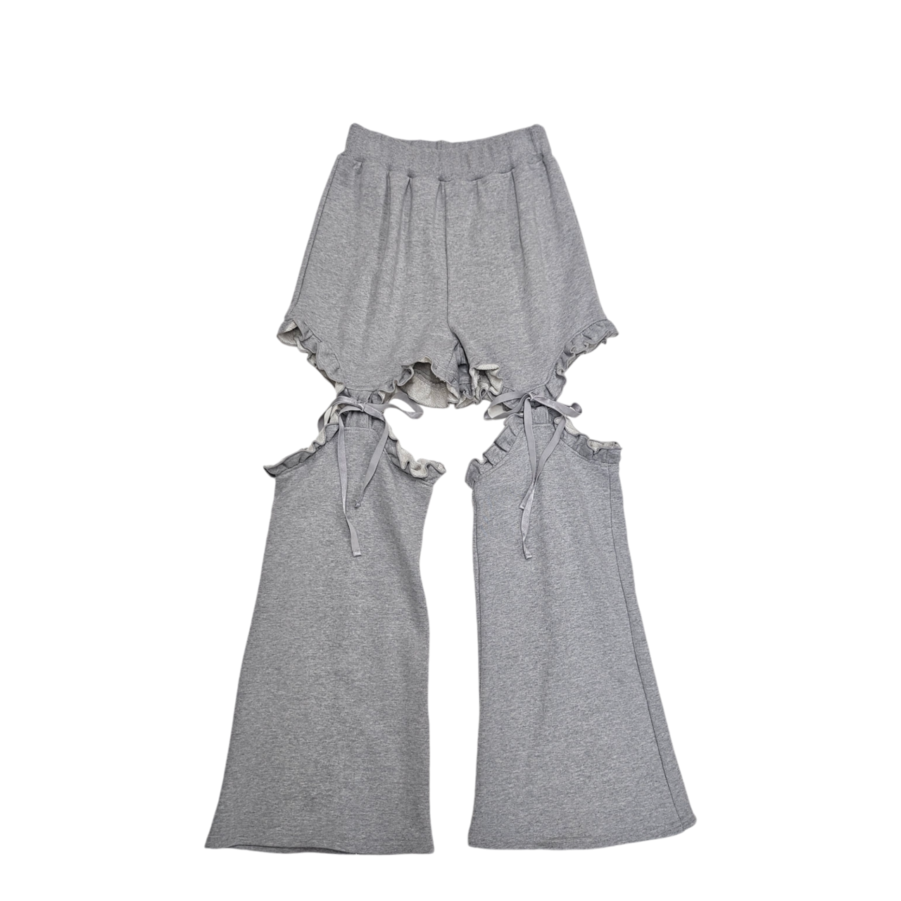 lilLilly リルリリー フリルスウェットパンツ リルリリー lillilly スウェットフリルパンツ グレー LITTLE
