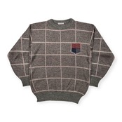 フランス製 LE LAUREAT ル ロレア チェック ニットセーター サイズ M(4) /ビンテージ
