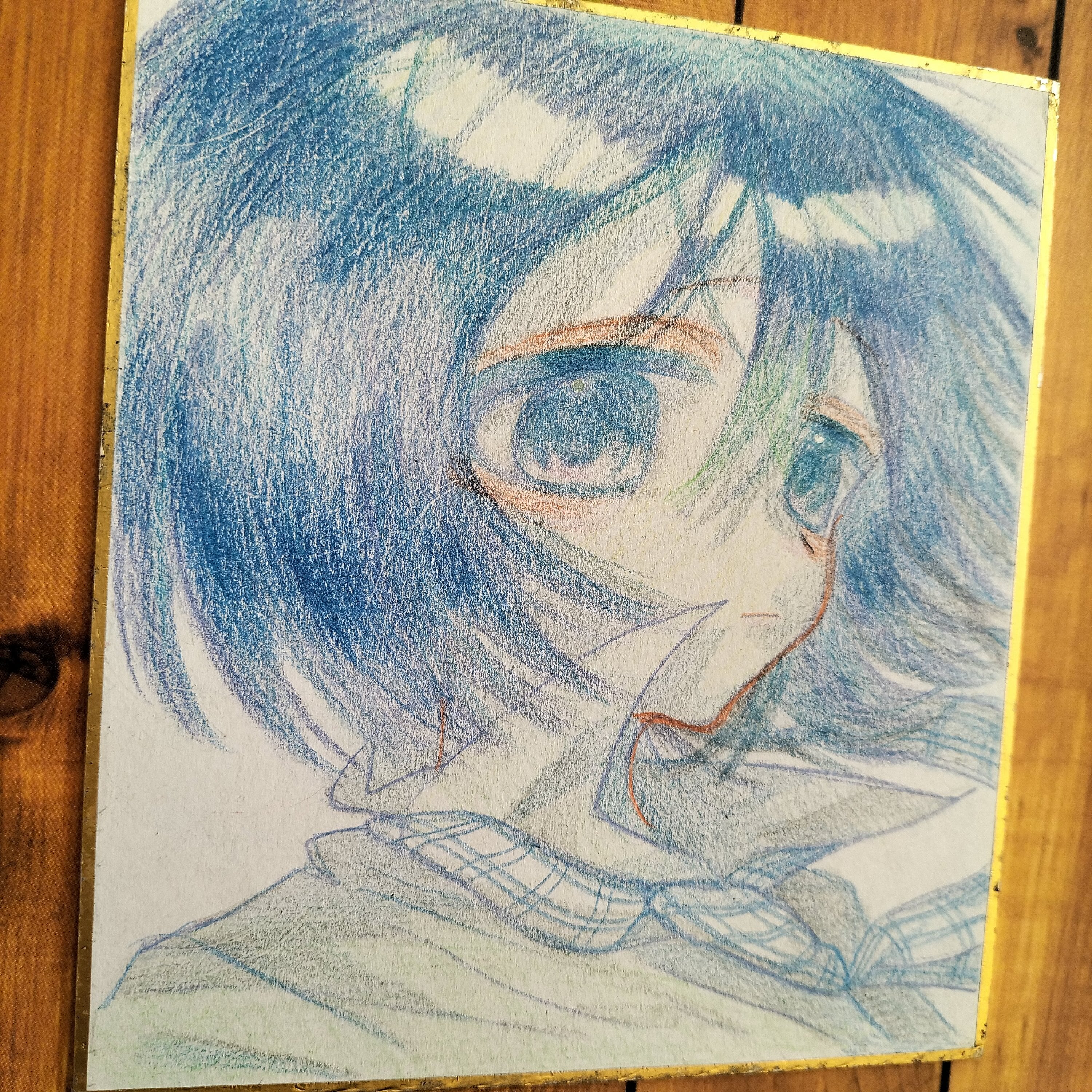 色紙原画イラスト【あなたの目の奥に焼き付けて】 | hot