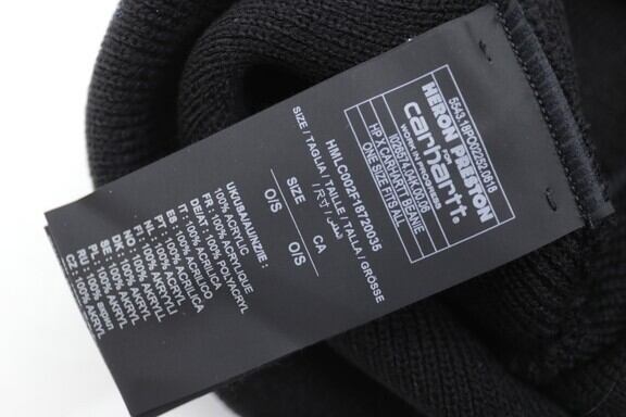 HERON PRESTON HP × CARHARTT WIP BEANIE BLACK 70JE6026 | BRAND BUYERS OSAKA